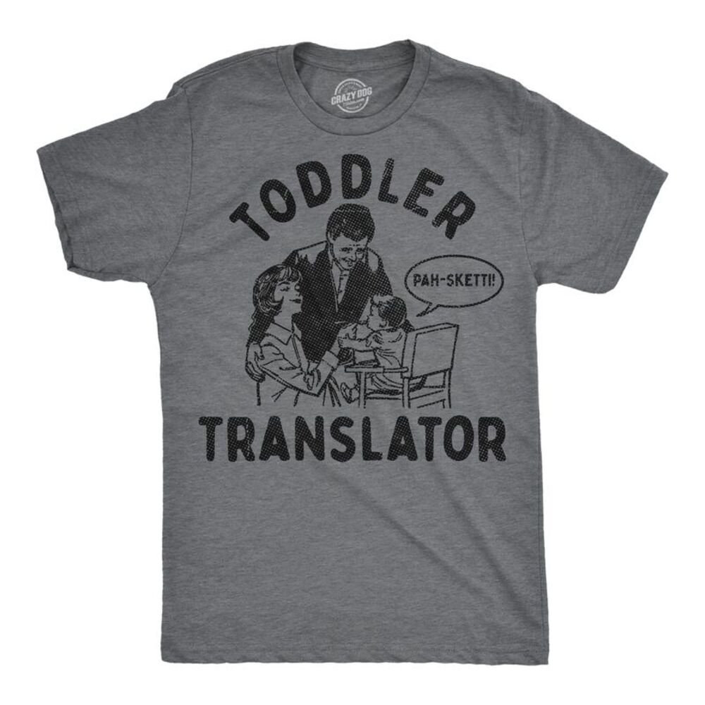 Mens Funny T Shirts Toddler Translator Sarcastic Tee For Men